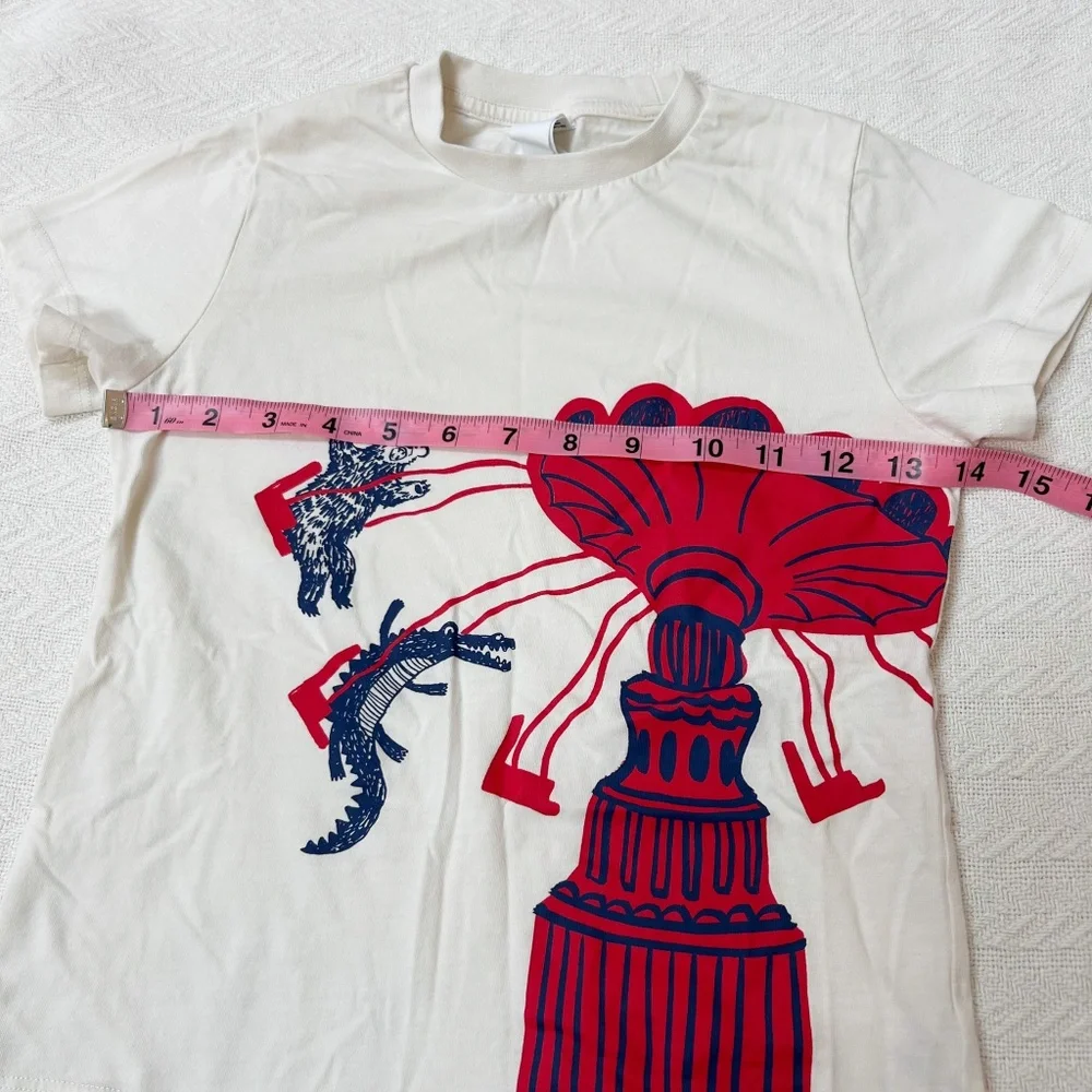 HARPER CANYON charming carousel swing carnival animal print t-shirt sz 6
